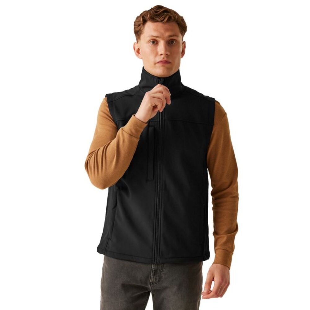 Regatta Unisex Adult Flux Softshell Body Warmer / All Black